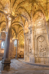Fototapeta na wymiar AVILA, SPAIN, APRIL - 19, 2016: The ambulatory of Cathedral