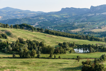 Fototapeta na wymiar Italian countryside landscape in Tuscany