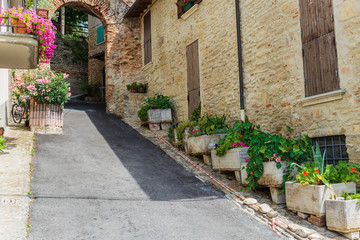 Obraz na płótnie Canvas Narrow street in the old town in Italy