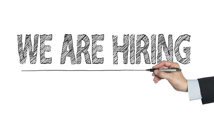 we are hiring written by hand