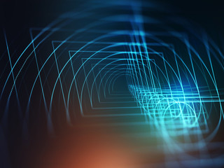 Digital golden ratio on abstract technology background