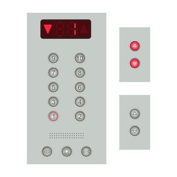 elevator buttons panel