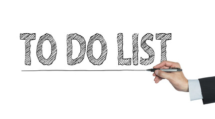 to do list written by hand