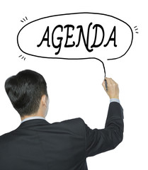 agenda written by man