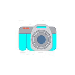 Photo camera icon or illustration in outline style