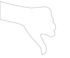 Hand Path on the white background