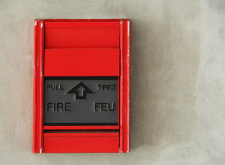 Fire warn box on the wall