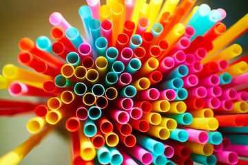 many color tubules for cocktail