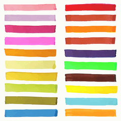 Obraz premium Bright highlight brightly scribble banner, stylish borderline marks, marker strokes vector set