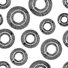 Behang Etnisch boho naadloos patroon. ikat. Afdrukken. Herhalende achtergrond. Doek ontwerp, behang. © lazininamarina