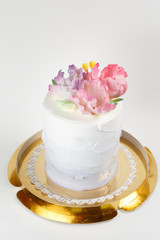 beautiful cake on a white background
