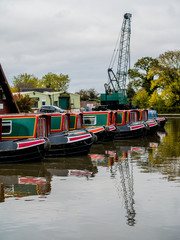 Naklejka premium canal inland waterway boatyard uk
