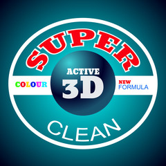 Super clean template for laundry detergent package design for wa