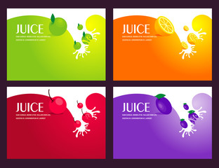 juice fruit liquid drops splash colorful background