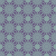 Seamless pattern with mandalas in beautiful colors. Vector background. Perfect for prints, fabric, wallpaper, wrapping paper etc.