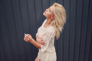 Fototapeta premium stylish girl blonde