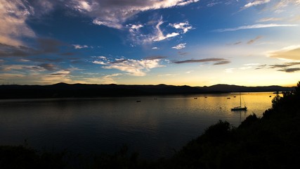 Beautiful sunset view at the sea