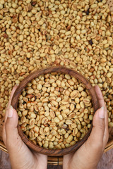 Close up of coffee beans for background