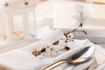 romantic new year table set