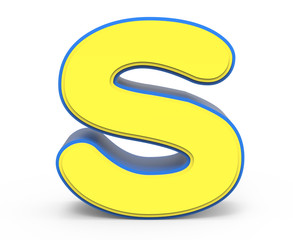 cute yellow letter S