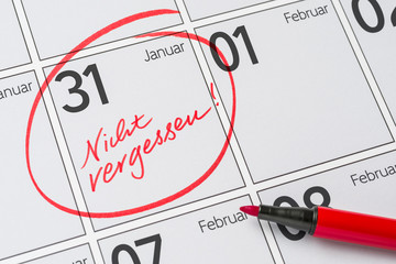 Kalender - 31. Januar