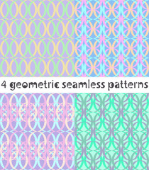 set of 4 seamless patterns in shades