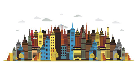 Cityscape. Vector illustration.