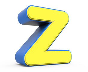 cute yellow letter Z