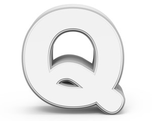 white letter Q