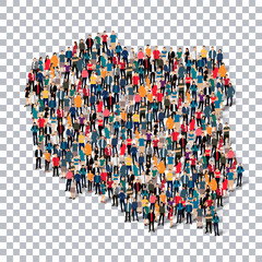Fototapeta premium people map country Poland vector