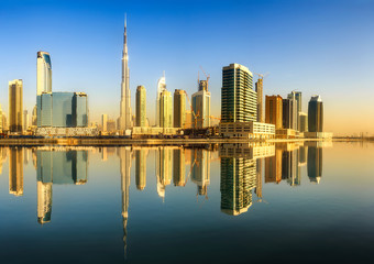 Fototapeta na wymiar Business bay of Dubai, UAE