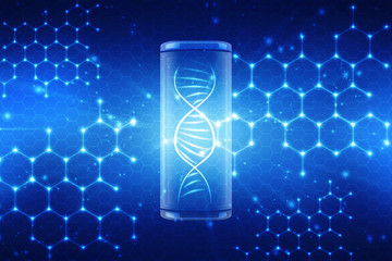 Digital illustration DNA structure