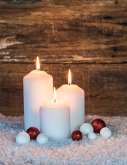 Fototapeta na wymiar Weihnachtskarte Kerzen Lichter Stimmung Weihnachten