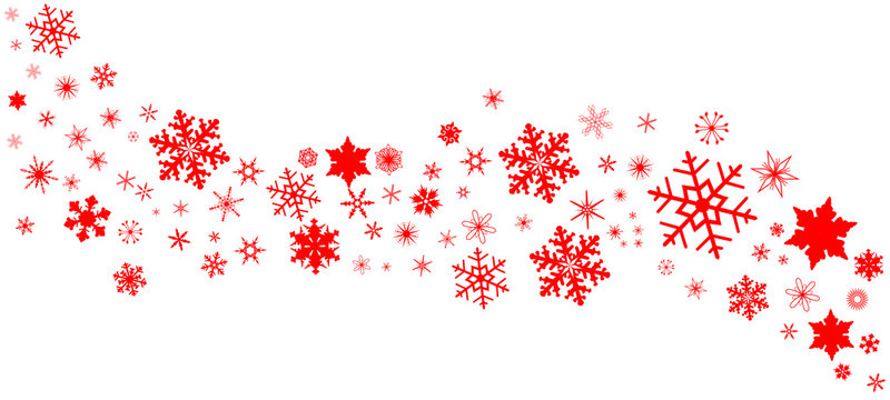 Red Christmas Snowflake  Banner