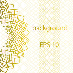 White background with gold ornament and gold pattern