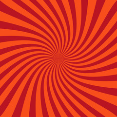 Sun rays vector. Red color burst background