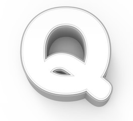 white letter Q