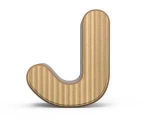 corrugated letter J