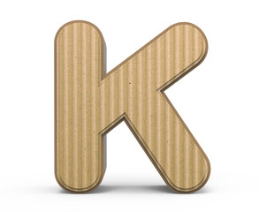 corrugated letter K