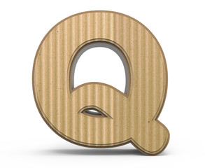 corrugated letter Q