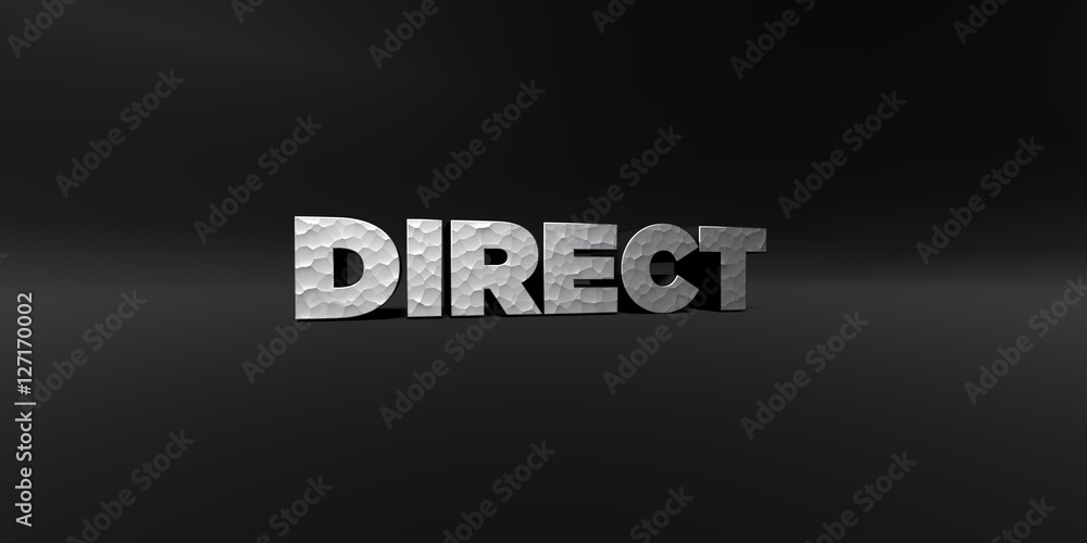 Fototapete direct - hammered metal finish text on black studio - 3d rendered royalty free stock photo. this ima