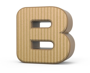 corrugated letter B