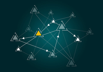 Networking and connection backdrop . Mixed media