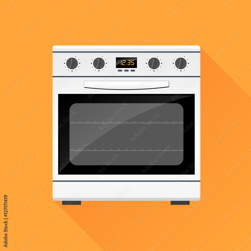 Wall mural stove gas oven design icon