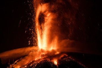 Volcano Etna Eruption