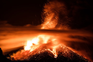 Vulkan Ätna Ausbruch