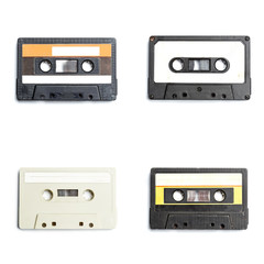 Fototapeta premium Collection of retro audio tapes