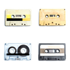 Collection of retro audio tapes