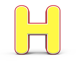 yellow letter H