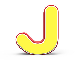 yellow letter J